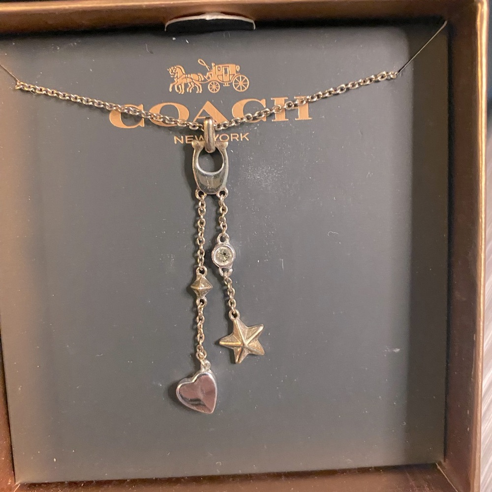 Coach necklace. Silver and gold tone mixture.
